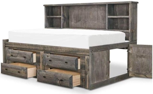 Trendwood Inc Bayview Cheyenne Rustic Gray Full Youth Bed With Underdresser Evans Furniture 