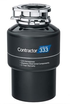 InSinkErator® Contractor 333® 0.75 HP Continuous Feed Black Enamel Garbage Disposal