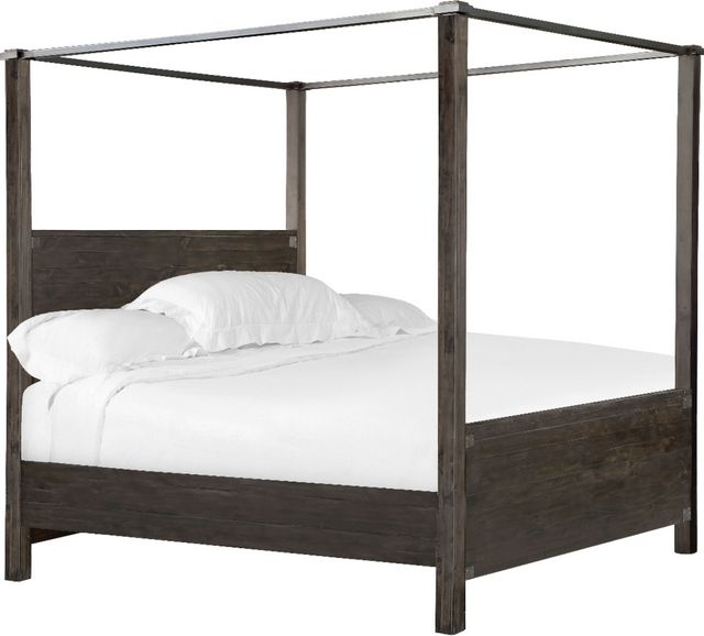 Magnussen Home® Abington Weathered Charcoal King Poster Bed