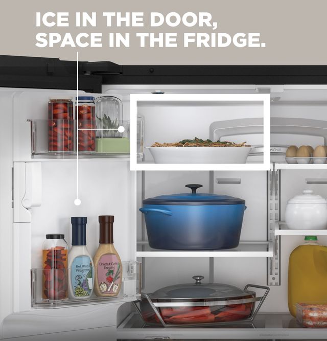 GE® 25.6 Cu. Ft. High-Gloss White Freestanding French Door Refrigerator 7