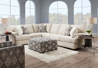 American Furniture Manufacturing Watershed Ivory Sectional