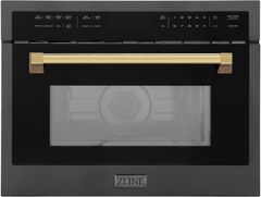 ZLINE Autograph Edition 1.6 Cu. Ft. Black Stainless Steel Electric Speed Oven
