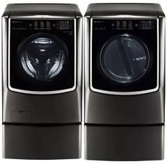 LG Signature Washer and Dryer Pair with SideKick™ and Pedestal