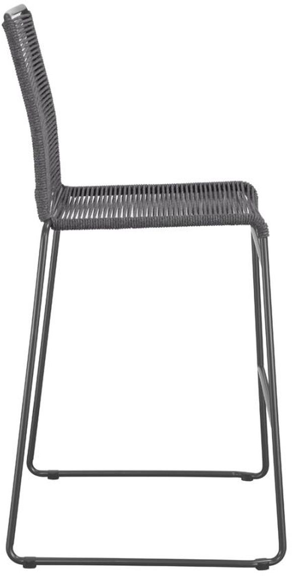 Coaster® Set of 2 Charcoal and Gunmetal Upholstered Bar Stools with Footrest 2