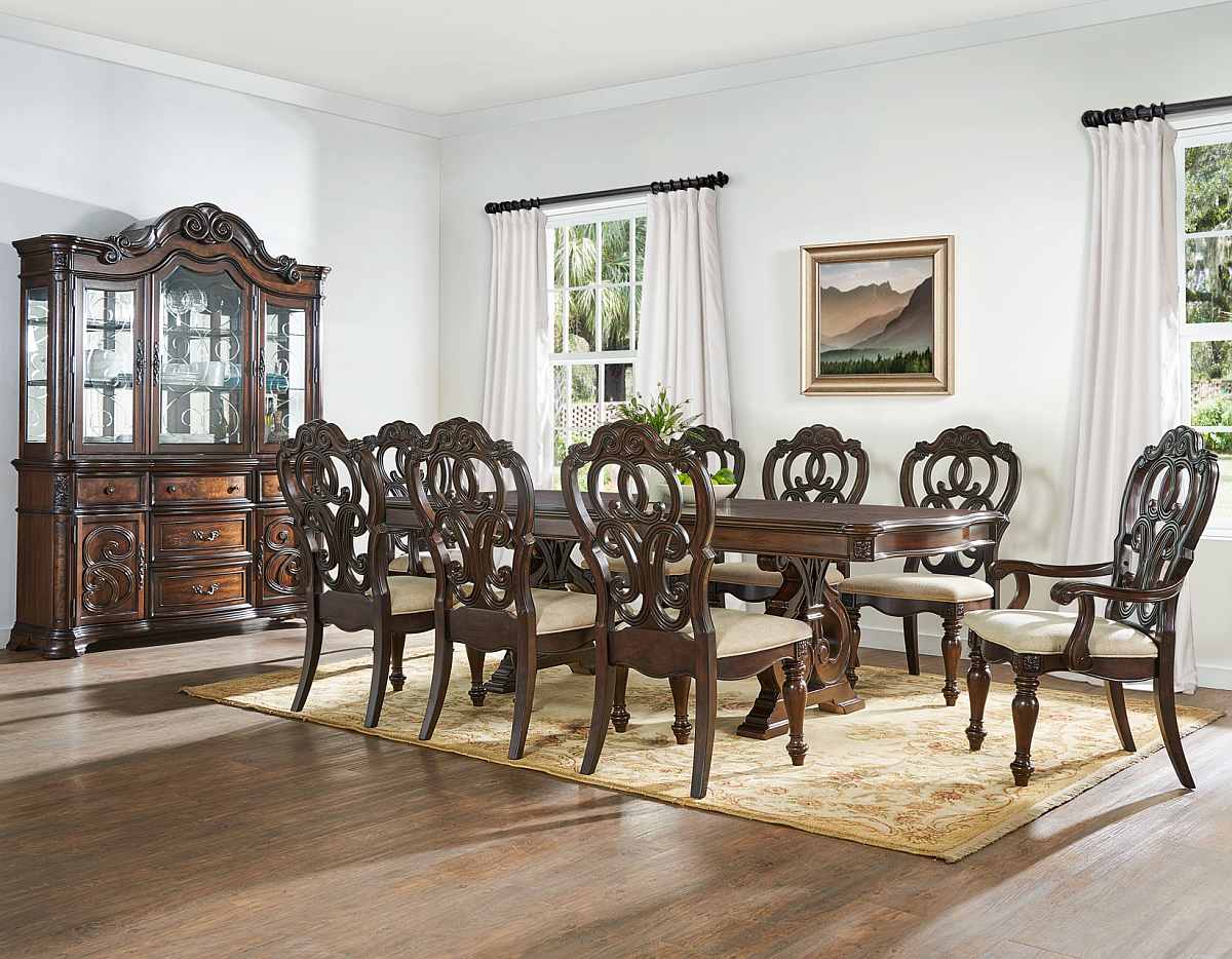 Pecan dining outlet room set