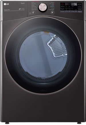 Open Box **Scratch and Dent** LG 7.4 Cu. Ft. Black Steel Front Load Electric Dryer