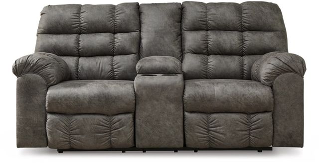 Signature Design by Ashley® Derwin Concrete Reclining Loveseat with ...