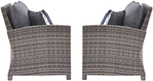 Signature Design by Ashley® Salem Beach Gray Right and Left Arm Facing Cushioned Loveseats 1