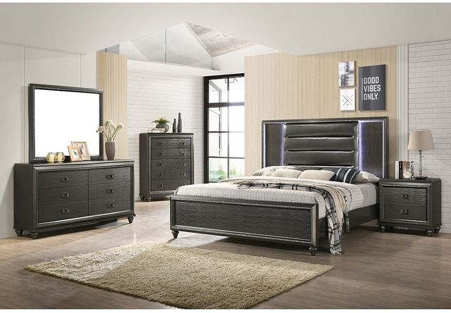 Moonstone Queen Bed, Dresser, Mirror, Chest and 1 Nightstand | Jarons ...