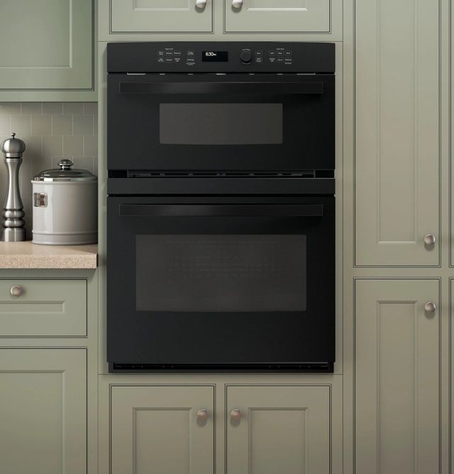 GE® 30" Black Combination Double Wall Oven-3