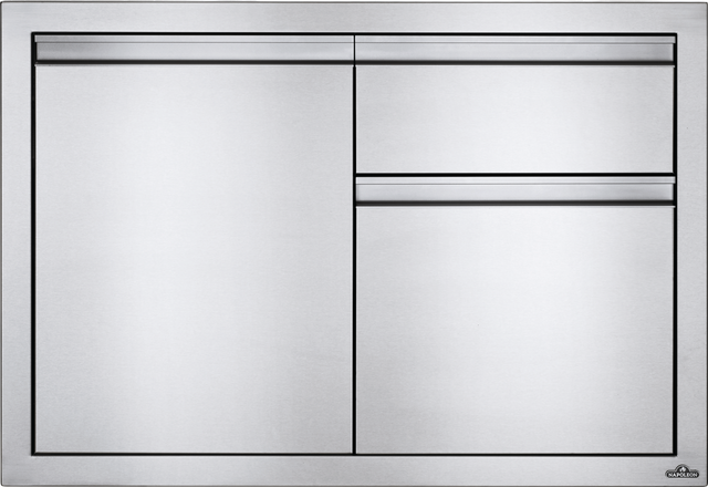 Napoleon Stainless Steel Single Door & Waste Bin Drawer-0