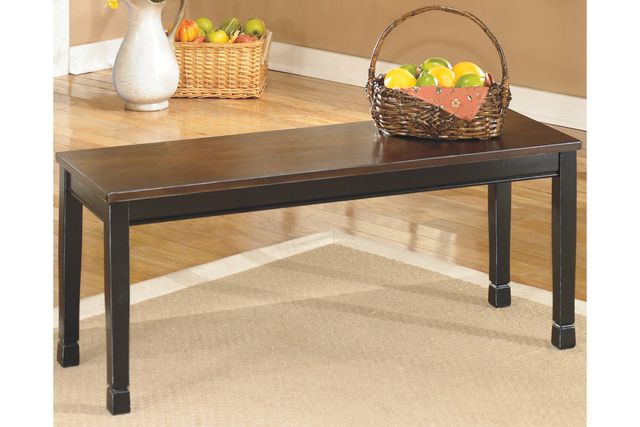 Signature Design by Ashley® Owingsville Black/Brown Large Dining Room Bench-2