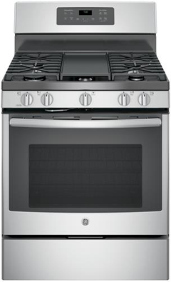 GE® 30" Free Standing Gas Convection Range-Stainless Steel