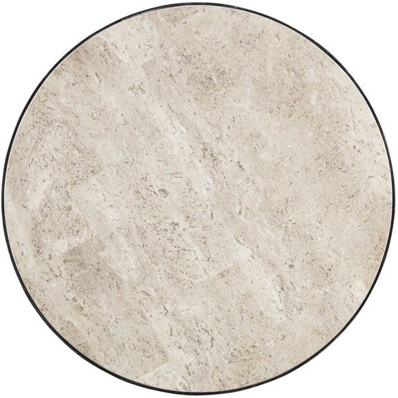 Hooker® Furniture Melange® Mill Valley Travertine Stone Top Round End Table with Gray Base-1