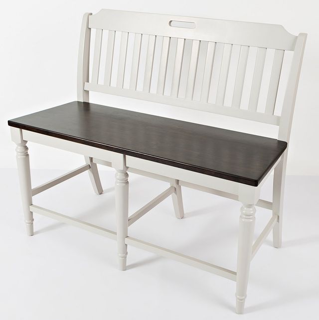 Jofran Inc. Orchard Park Gray/White Counter Height Bench 2