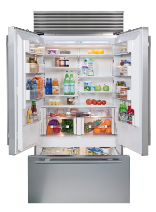 Sub-Zero® 24.7 Cu. Ft. Overlay Built In French Door Refrigerator 1