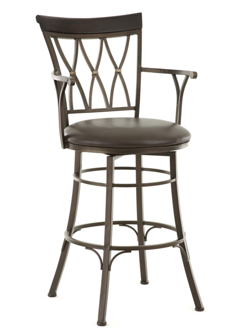 Steve Silver Co.® Bali Brown Jumbo Swivel Bar Chair-0