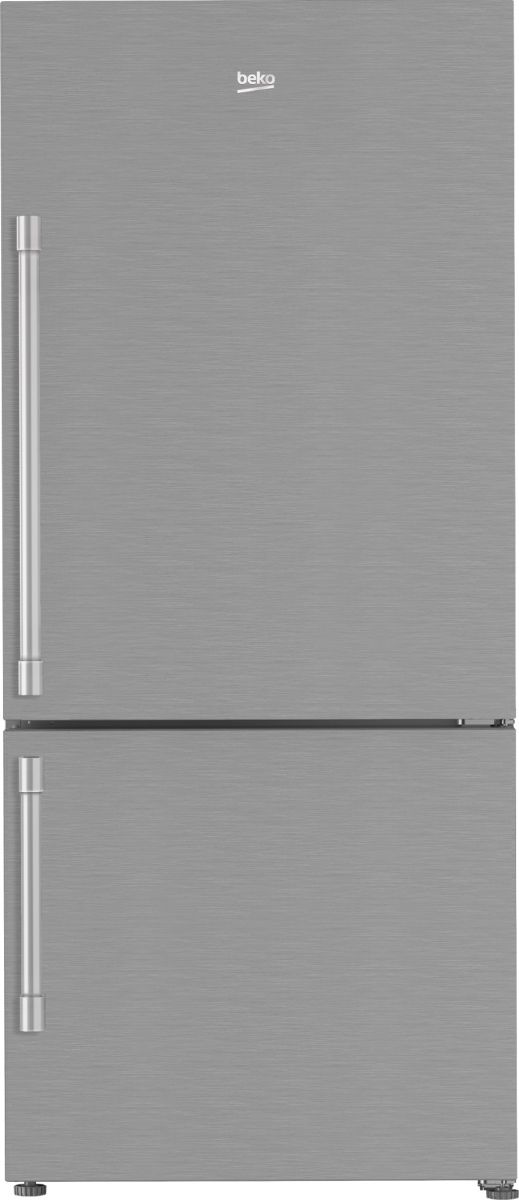 Beko 16.1 Cu. Ft. Fingerprint Free Stainless Steel Counter Depth Bottom Freezer Refrigerator