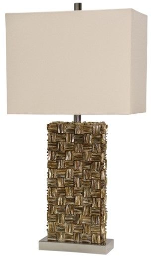 StyleCraft Brushed Steel Base Table Lamp