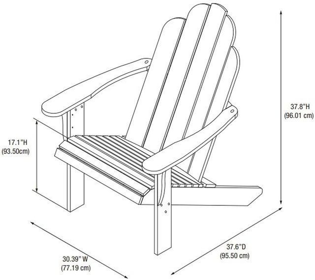 Linon Red Adirondack Chair-2