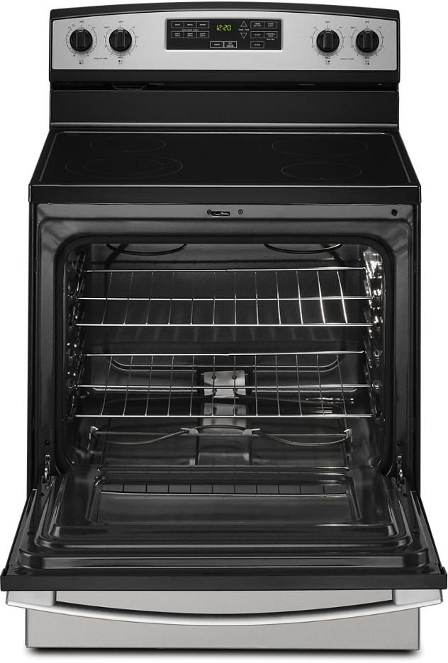 Amana® 30" Stainless Steel Freestanding Electric Range | Pieratt's