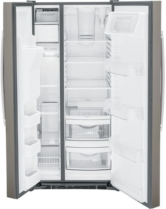 GE® 33 in. 23.0 Cu. Ft. Fingerprint Resistant Slate Side-by-Side Refrigerator-3