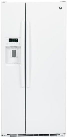 GE® 22.5 Cu. Ft. Side-By-Side Refrigerator-White 0