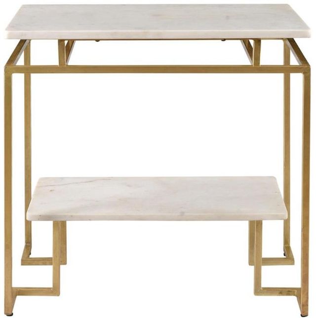 Coast2Coast Home™ Burnished Gold/White Accent Table 1