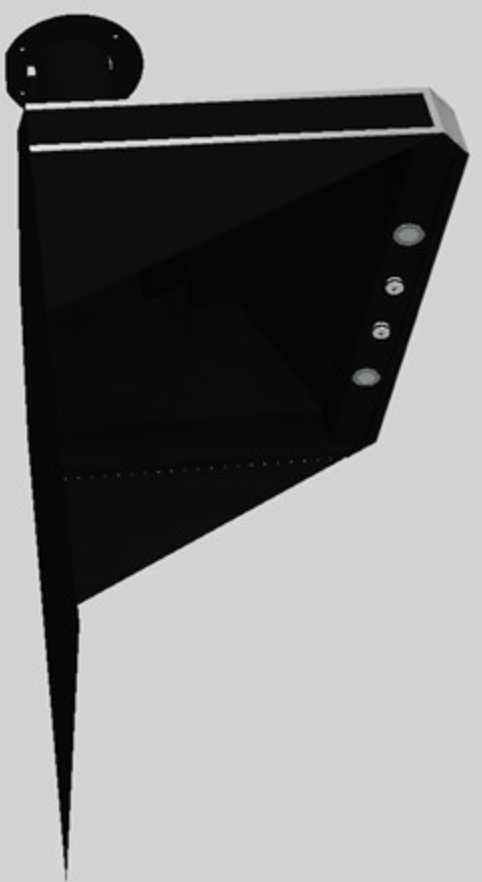 Vent-A-Hood® A Series 36" Black Retro Style Wall Mounted Range Hood 3