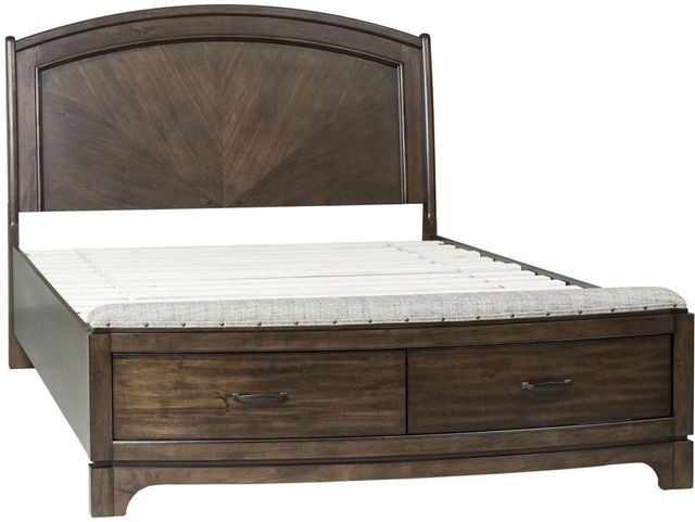 Liberty Furniture Avalon lll 4 Piece Pebble Brown Queen Panel Storage Bedroom Set 1