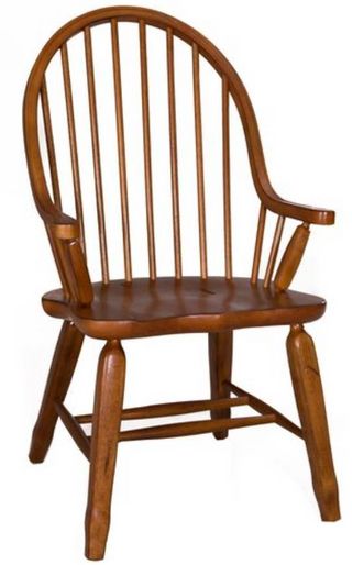 Liberty Furniture Treasures Rustic Oak Bow Back Arm Chair - Set of 2
