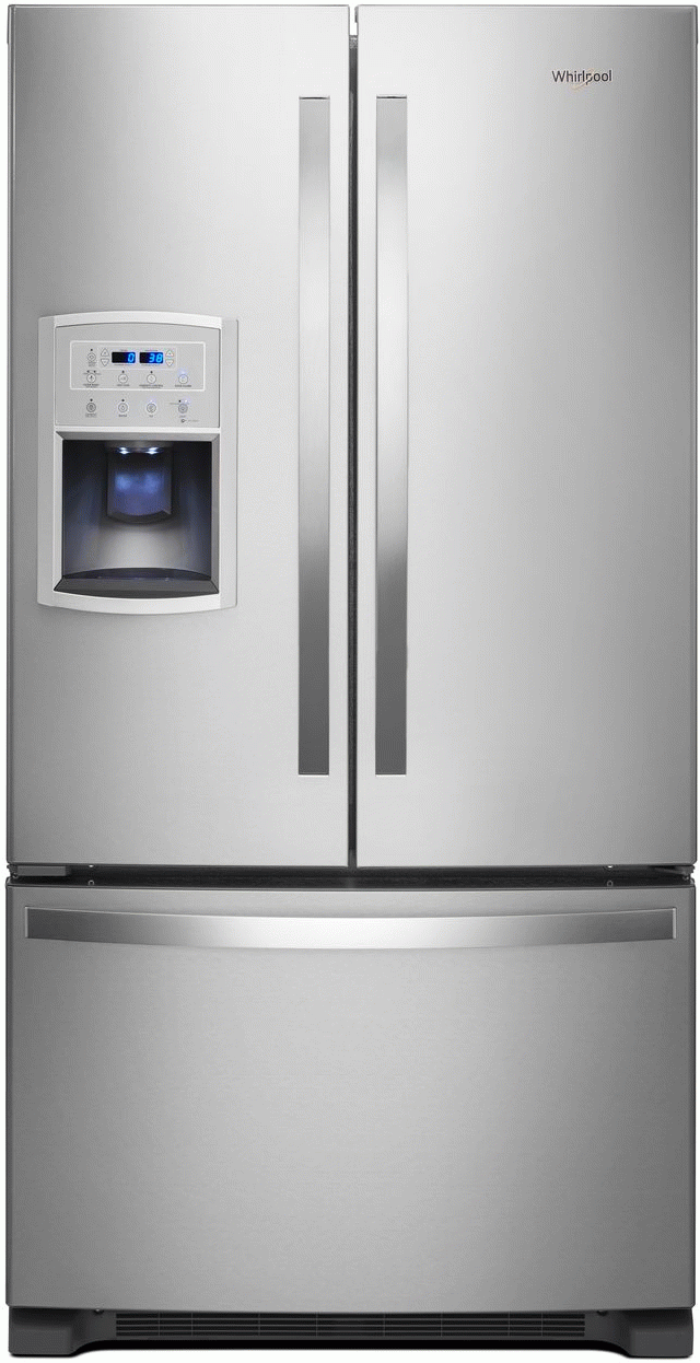 Whirlpool® 19.7 Cu. Ft. Counter Depth French Door Refrigerator-Fingerprint Resistant Stainless Steel-0