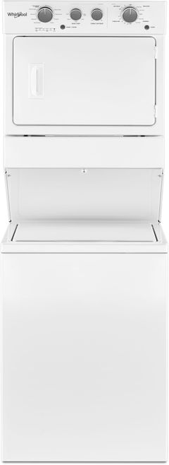 Whirlpool® 3.5 Cu. Ft. Washer, 5.9 Cu. Ft. Dryer White Gas Stacked Laundry-WGT4027HW