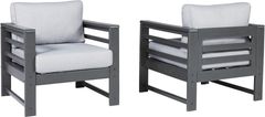 Signature Design by Ashley® Amora Charcoal Grey 2-Piece Lounge Chair Set