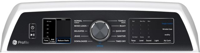 GE Profile™ 7.4 Cu. Ft. White Front Load Electric Dryer 3