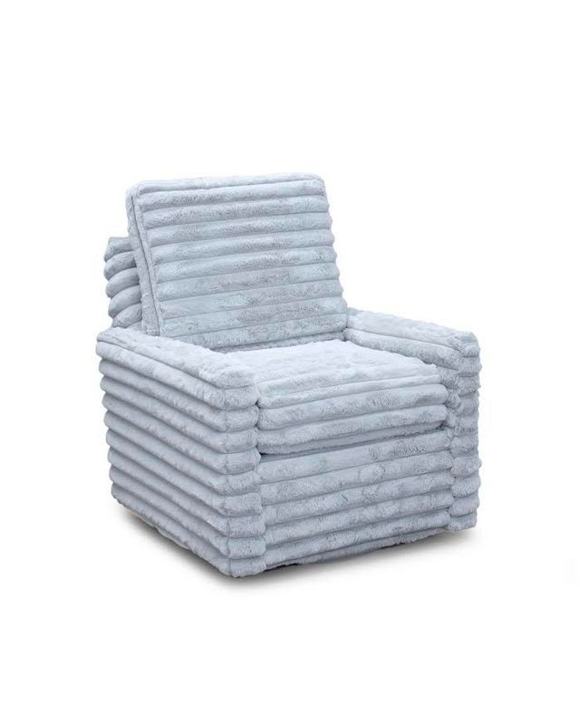 Chairs America Fluffy Grey Swivel Chair | Big Sandy Superstore ...