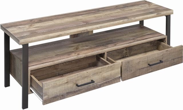 Coaster® Rustic Weathered Pine 60" TV Console 5