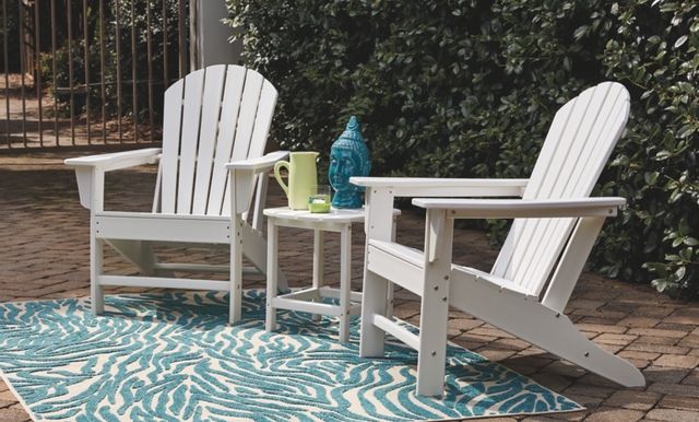 Signature Design by Ashley® Sundown 2-Piece White Outdoor Seating Chair Set 3