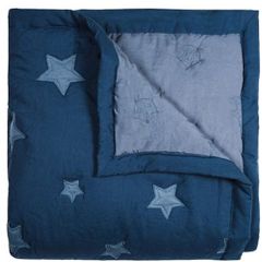 Cariloha Bamboo Viscose Stars Ocean Blue Percale Quilt