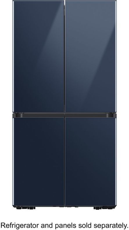 Samsung Bespoke 23.0 Cu. Ft. Matte Black Steel Smart Counter Depth 4-Door Flex™ French Door Refrigerator with WiFi and Customizable Panel Colors 23