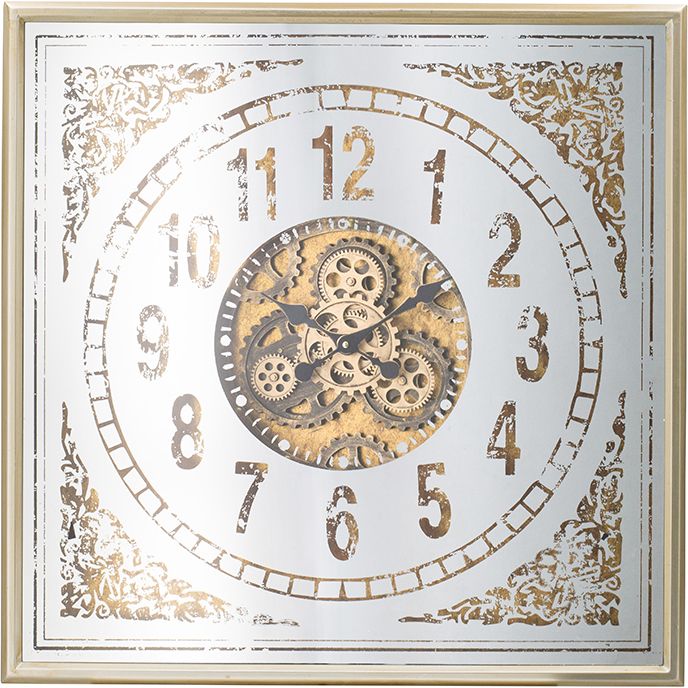 A & B Home Gold Gear Clock
