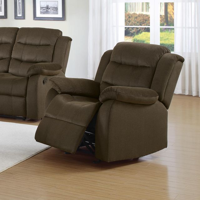 Coaster® Rodman 3 Piece Chocolate Reclining Living Room Set 5