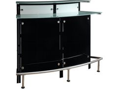 Coaster® Keystone Black Glass Top Bar Unit