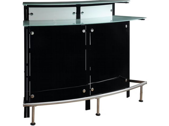 Coaster® Keystone Black Glass Top Bar Unit-0