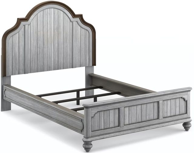 Flexsteel® Plymouth® Distressed Graywash Queen Bed 1