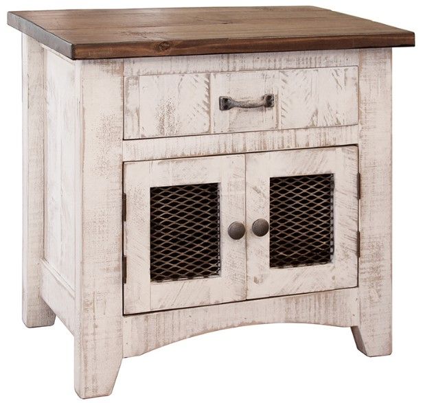 Pueblo Small Drawer Chest (White) IFD Furniture