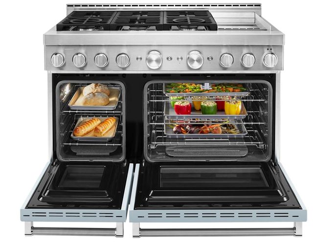 KitchenAid® 48" Stainless Steel Commercial Style Freestanding Gas Range 22
