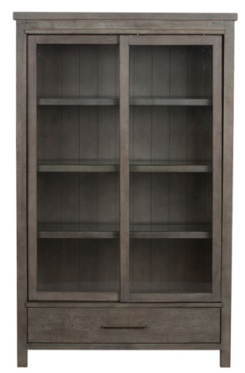Liberty Furniture Modern Farmhouse Dark Gray Display Cabinet