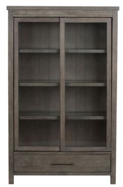Liberty Furniture Modern Farmhouse Dark Gray Display Cabinet