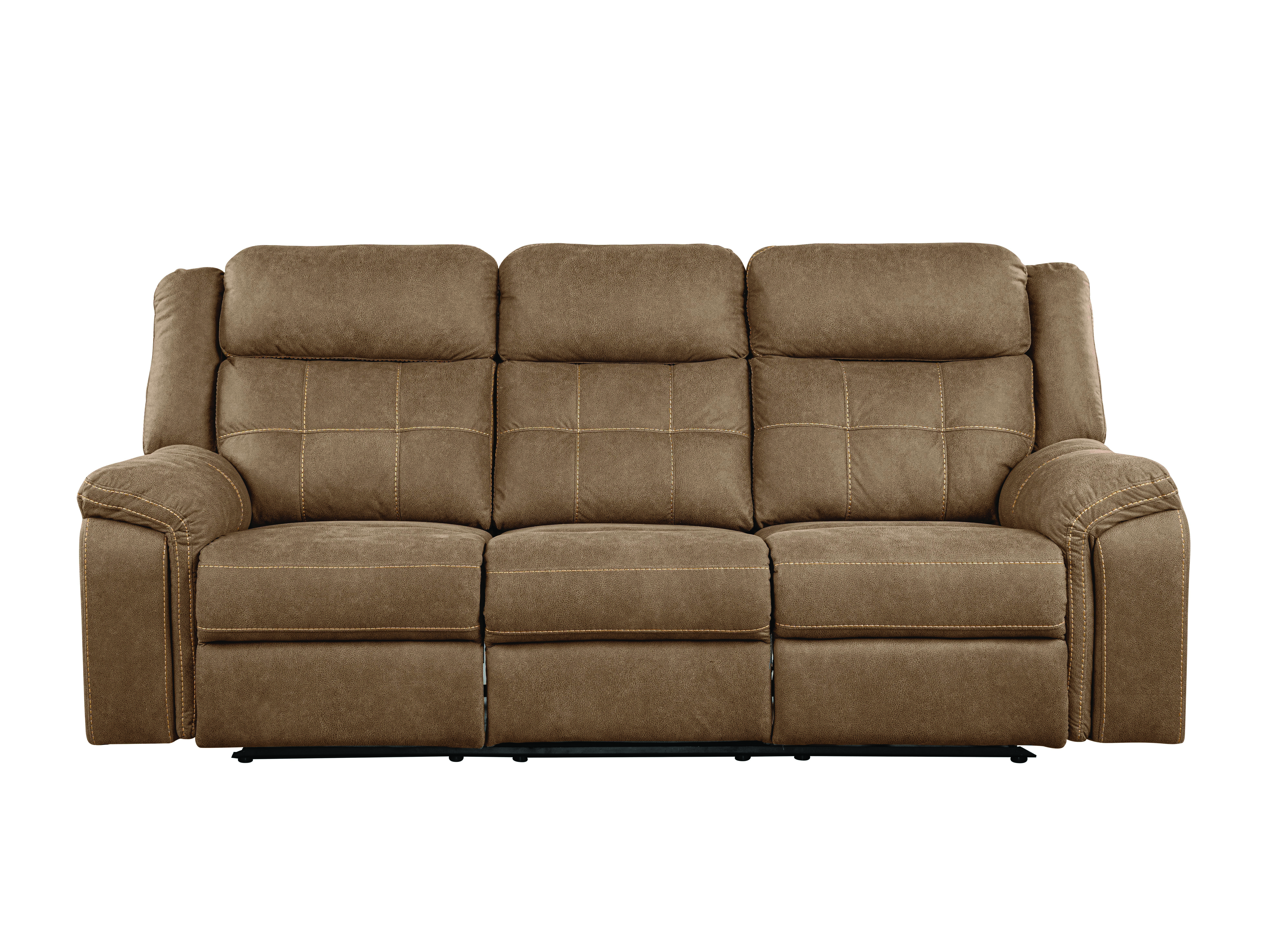 Lane Fresno Brown Dual Reclining Manual Sofa